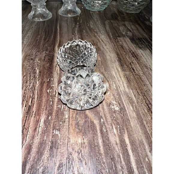 Vtg. Pineapple Shaped Glass set, Wexford Pressed Glass, Kitchen Decor, 6 Piece - Picture 3 of 12